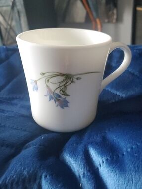 White Floral Porcelain Teacup - Unbranded